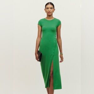 Reformation Kamila Dress in Kelly Green Size M